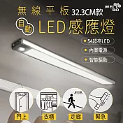 WEI BO 磁吸式無線平板自動感應燈 內建54顆LED燈(32.3公分) (內置裡聚合物電池免牽線)萬用燈(停電必備)