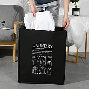 E.City_北歐風質感手提棉被衣物束口收納袋 黑