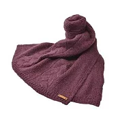 COACH 素色羊毛纖維披肩/大圍巾-酒紅