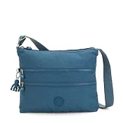 Kipling 尼龍雙拉鍊肩背/斜背包 星河藍