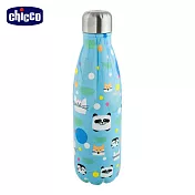 chicco-不鏽鋼保溫瓶500ml -童趣藍