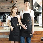 【巴芙洛】高質感設計工作圍裙/網紅爆款式圍裙 黑色