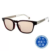 【SUNS】時尚歐美簍空方框 濾藍光眼鏡 抗UV400 酒紅色