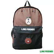 LINE FRIENDS 造型休閒後背包 咖