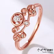 【Sayaka紗彌佳】戀戀風情古典鏤空雕花鑲鑽開口戒  -單一款式