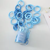 50入夢幻雙色寬版彈力髮圈罐裝 藍色系