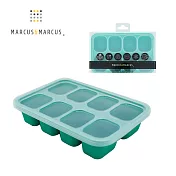【MARCUS＆MARCUS】動物樂園造型矽膠副食品分裝儲存盒-8格30ml-綠