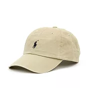 POLO 刺繡鴨舌帽 馬球LOGO-卡其