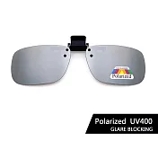 【SUNS】寶麗來偏光太陽眼鏡夾片 上翻式夾片 防眩光 抗UV400 小框 水銀色