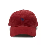 Abercrombie & Fitch 大角鹿鴨舌帽-深紅 AF-深紅