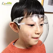 [Conalife]防疫神器自我防護高透強化隔離眼鏡面罩   (2入組) -兒童款X2