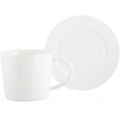 《CreativeTops》Mikasa經典瓷製杯碟組(白250ml) | 咖啡杯 下午茶杯