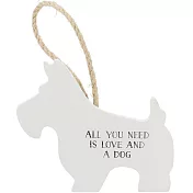 《Creative Tops》Tails木質掛飾 | 吊飾 居家裝飾 - 雪納瑞S