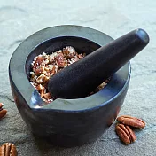 《FOX RUN》尖嘴大理石磨搗組 | 研磨缽 磨藥機 搗泥器 杵臼 搗缽 - 黑