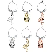 《BarCraft》杯子標記6件 | 杯子裝飾 杯夾 - 鳳梨