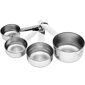 《KitchenCraft》不鏽鋼四件量杯 | 料理匙 量勺 量杓 不鏽鋼四件量杯