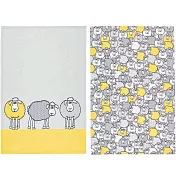 《KitchenCraft》純棉擦拭布2入 | 廚房抹布 清潔布 擦拭布 - 羊咩咩