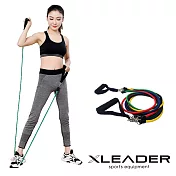 【Leader X】可拆卸高彈力彩虹訓練拉力繩 彈力繩