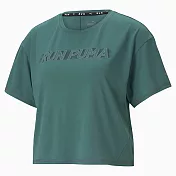 PUMA 慢跑系列COOLadapt寬鬆短袖T恤 女 短袖上衣 綠色 52019445 M 綠色