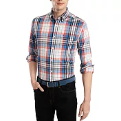 TOMMY HILFIGER 男版格紋長袖襯衫 XS 紅白藍格紋