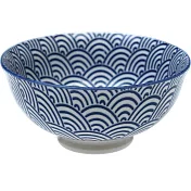 《Rex LONDON》瓷製餐碗 | 飯碗 湯碗 - 浪紋藍12cm