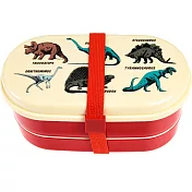 《Rex LONDON》餐具+雙層兒童便當盒(恐龍) | 環保餐盒 保鮮盒 午餐盒 飯盒