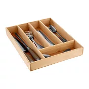 《Premier》5格木製餐具收納盒(38cm) | 抽屜格層分隔 碗筷收納 - 38cm