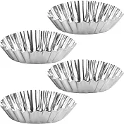 《Premier》3.5吋橢圓菊花塔模4入 | 點心烤模 3.5吋橢圓菊花塔模4入