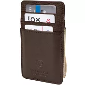 《TRAVELON》RFID網拼防護證件鈔票夾(咖) | 卡片夾 識別證夾 名片夾 RFID辨識