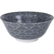 《Tokyo Design》瓷製餐碗(扇點黑15cm) | 飯碗 湯碗