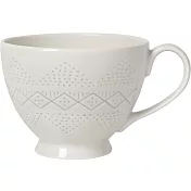 《NOW》寬口陶製馬克杯(象牙米470ml) | 水杯 茶杯 咖啡杯