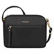 《TRAVELON》三層防盜斜背中包 | 側背包 斜背包 背帶包 防割防搶 - 黑