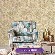 台製 可麗雅Cear 環保無毒 防燃耐熱 53X1000cm 壁紙3卷(2色選) 26168