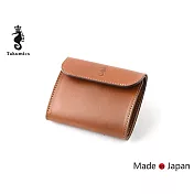《 Takumics 》Quattro Plus 迷你短夾 零錢包 經典棕色 義大利植鞣革 棕色