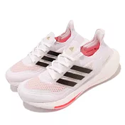 adidas 慢跑鞋 UltraBOOST 21 W 運動 女鞋 愛迪達 襪套 輕量透氣 舒適 避震 路跑 白 黑 S23840 24cm WHITE/BLACK