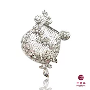 BILLY KING 貝麗晶 【樂器系列-89】(BK189) 七弦琴水晶鑽胸針
