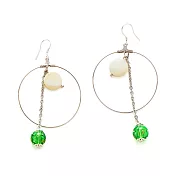 【CITRUS】香氛精油耳墜 - 珠貝系列《螢光綠》