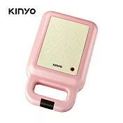 KINYO 馬卡龍2in1可換盤三明治點心機- 粉色