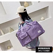 【DR.Story】乾濕分離防水隔層多收納空間運動揹包 夢想殷紫氣氛