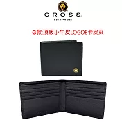 【CROSS】臺灣總經銷 限量1折 頂級小牛皮短夾送頂級真皮皮帶 全新專櫃展示品 (贈禮盒提袋) G款-LOGO8卡
