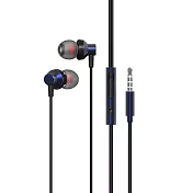 〈iSee〉智慧型手機專用通話及音樂金屬耳麥(IS-MHS819) 嘻哈藍