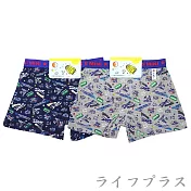 巴士汽車全印花-3482/飛機英文字男童平口褲-3485-2件入X4組 S 混款