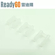 【ReadyGO雷迪購】超實用線材配件電源線插頭【二插孔式】公頭接口必備高品質矽膠防塵蓋(透明3入裝)