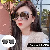 韓流偏光太陽眼鏡 細框飛行員墨鏡 抗UV400 防眩光 3133 黑框灰片