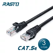 RASTO REC2 高速 Cat5e 傳輸網路線-3M 黑