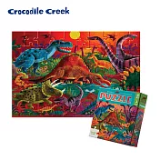 【美國Crocodile Creek】幻彩雷射拼圖60片-侏儸紀公園