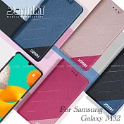 Xmart for 三星 Samsung Galaxy M32 完美拼色磁扣皮套 黑
