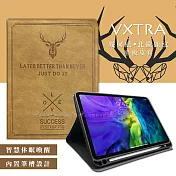 二代筆槽版 VXTRA iPad Pro 11吋 2020/2018共用 北歐鹿紋平板皮套 保護套(醇奶茶棕)
