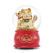 招財貓 水晶球音樂盒