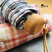 城市雨CTRain 五折口袋晴雨傘 I春日格紋 粉格